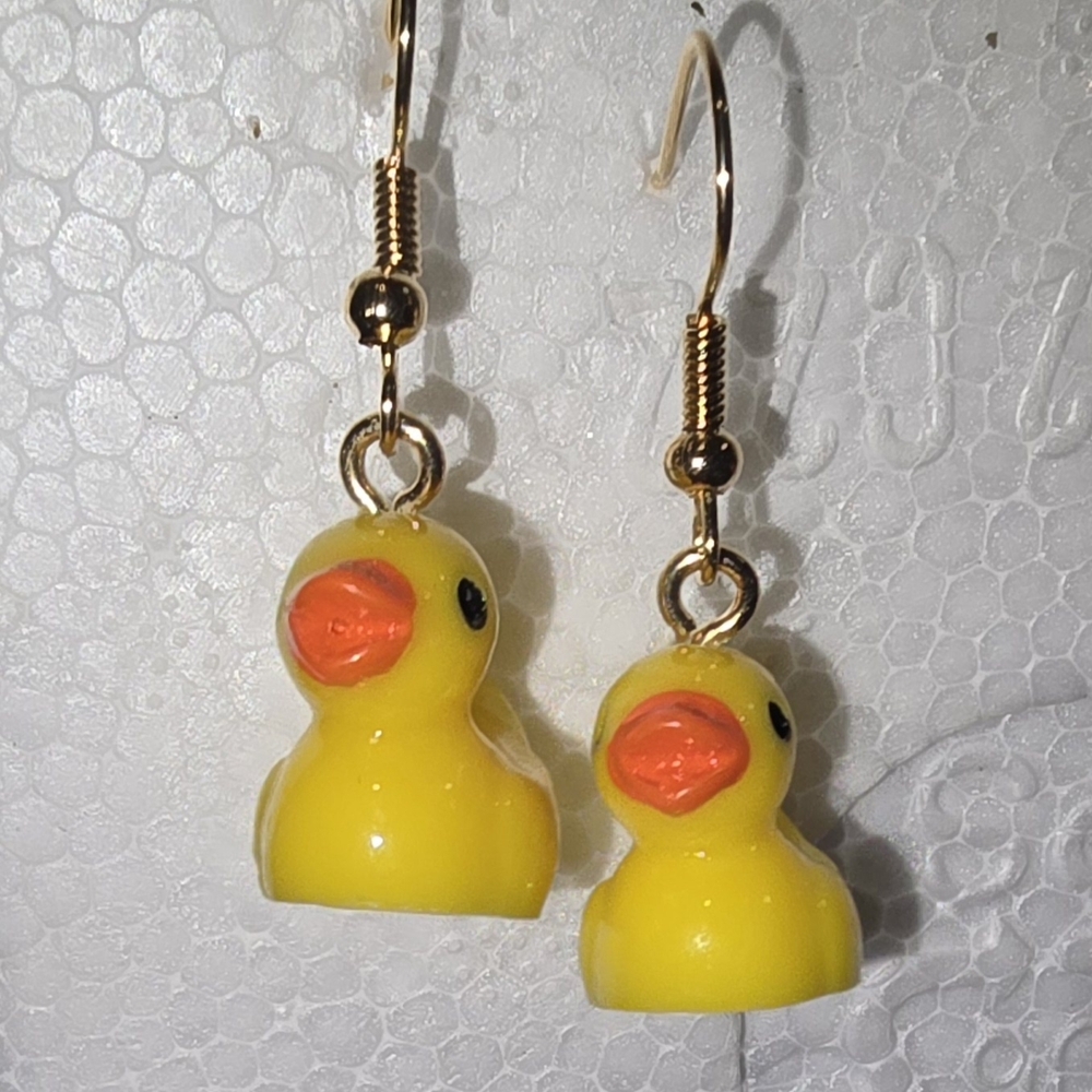 Yellow Duck Earrings